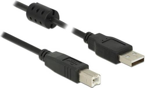 Delock USB 2.0 Kabel mit USB-A und USB-B Stecker Schwarz 0,50 m - Bild 1