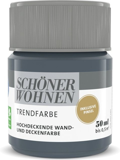 Schöner Wohnen Wandfarbe Plaster Blueberry matt, 50 ml - Bild 1