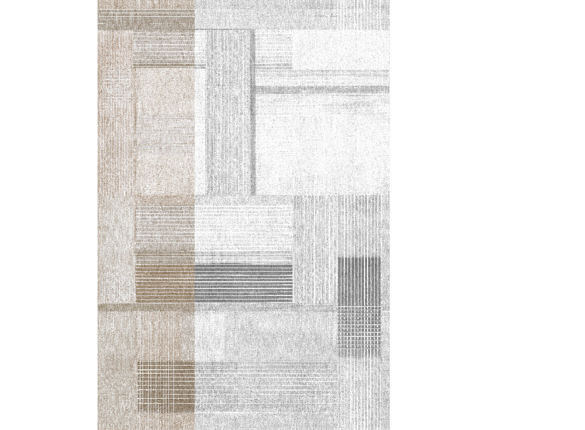 Jannelli & Volpi Mural Bonn Neutral Panel 1 Wandpaneel in Beige mit Streifenmuster im modernen Design - Bild 1