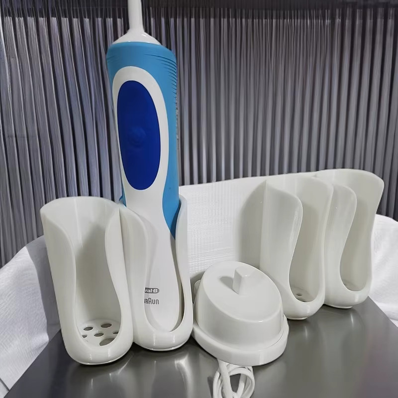 Oral-B Zahnbürstenhalter und Ladegerät-Organizer aus Kunststoff, Weiß, mit Klebebefestigung - Bild 3