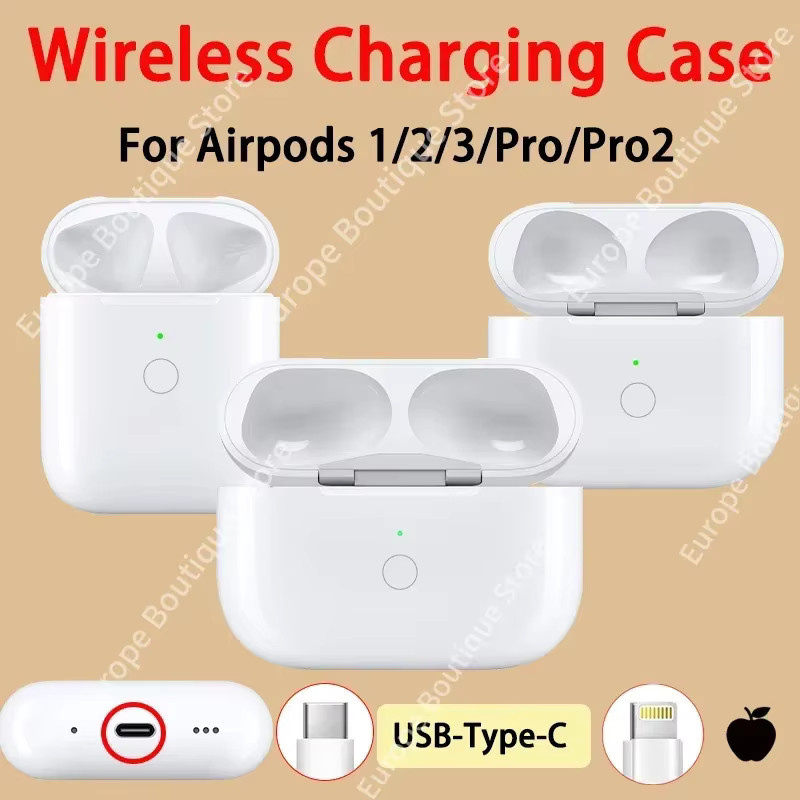 Apple Schutzhülle für AirPods Pro 1/2/3 mit USB-C Schnellladefunktion und LED-Leistungsanzeige in Weiß - Bild 2