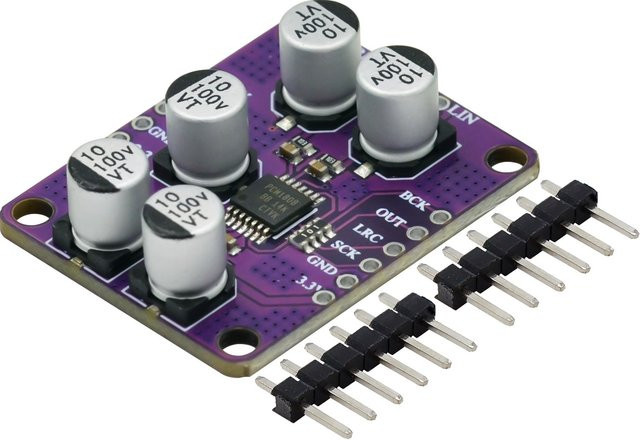 PCM1808 Audio Stereo ADC Decoder Modul mit 24bit und 105dB SNR, Single-Ended Analog-Input, Farbe: Lila - Bild 1
