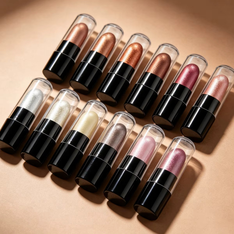 DNM Make-up-Set, 12 Kapsel-Lidschattenstifte, perlmuttartig, glänzend - Bild 3