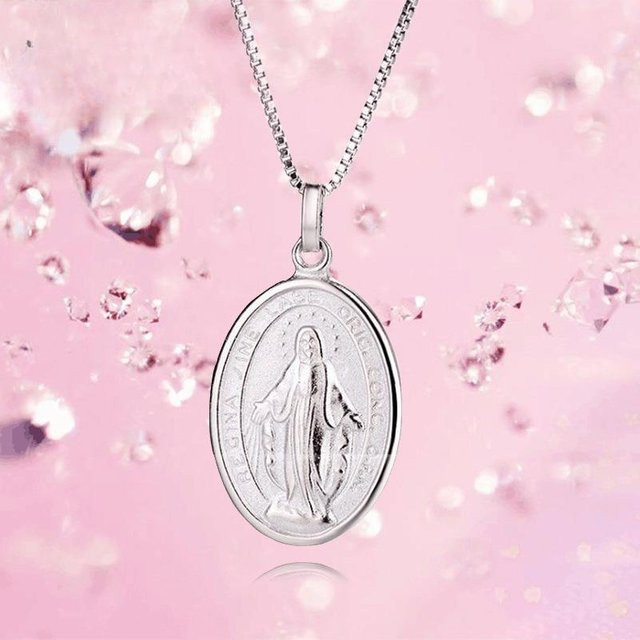 Lucky Star Jewelry Anhänger, 925 Silber, Jungfrau Maria, Unisex - Bild 1