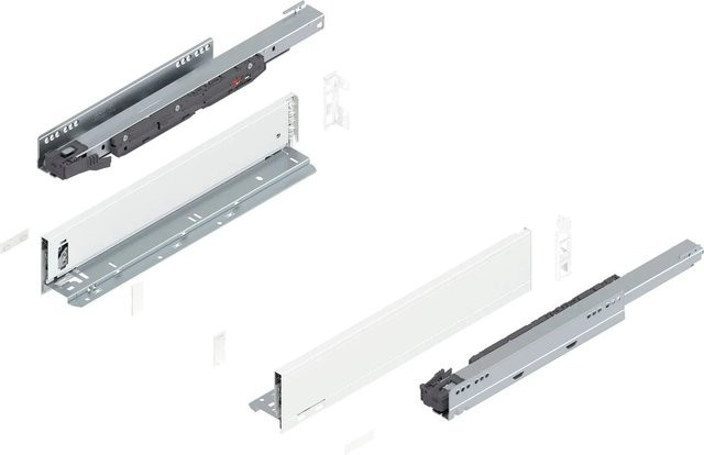 Blum Legrabox Pure Set Schubladenauszug Tip-On Vollauszug Seidenweiß, Tiefe: 450 mm, 1 Paar - Bild 1