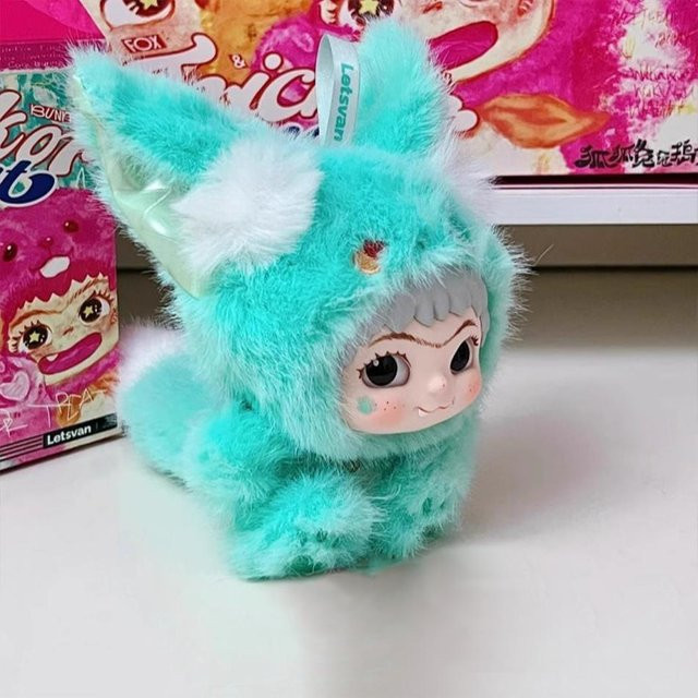 Wakuku Fuchs und Hase Blind Box, PVC Anhänger Figur, Schlüsselanhänger, blau, ab 14 Jahren - Bild 1