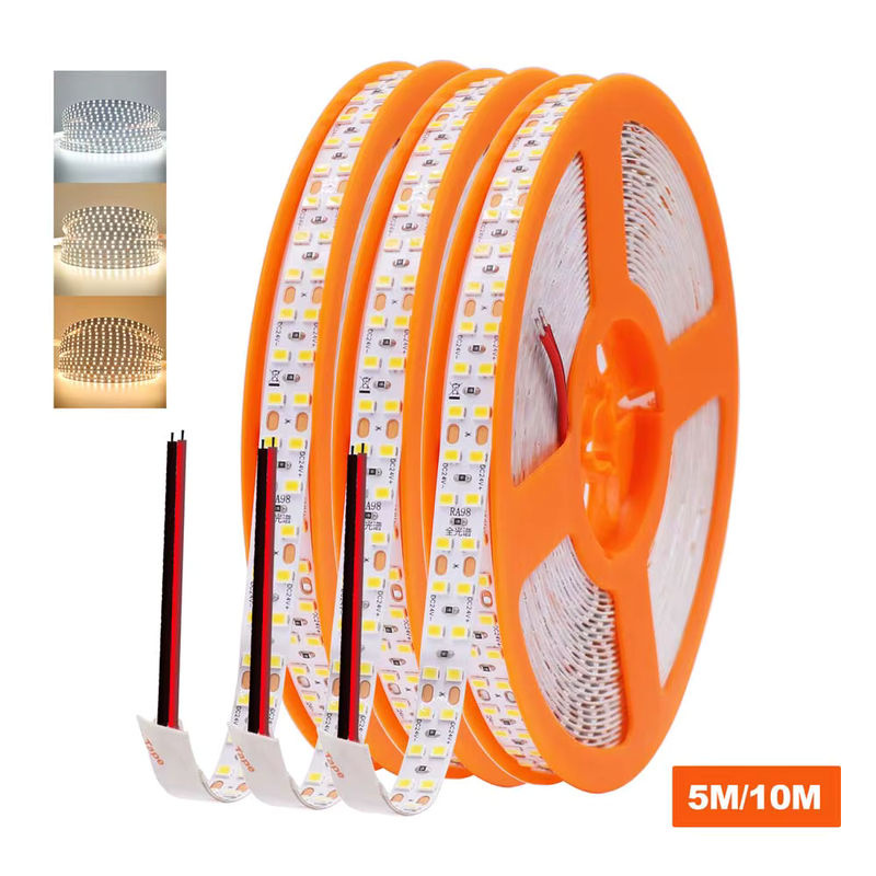 HEGEHE LED-Streifen IP20 SMD 2835 mit 240 LEDs/m, DC 24V, CCT flexibler LED-Band in Weiß - Bild 7