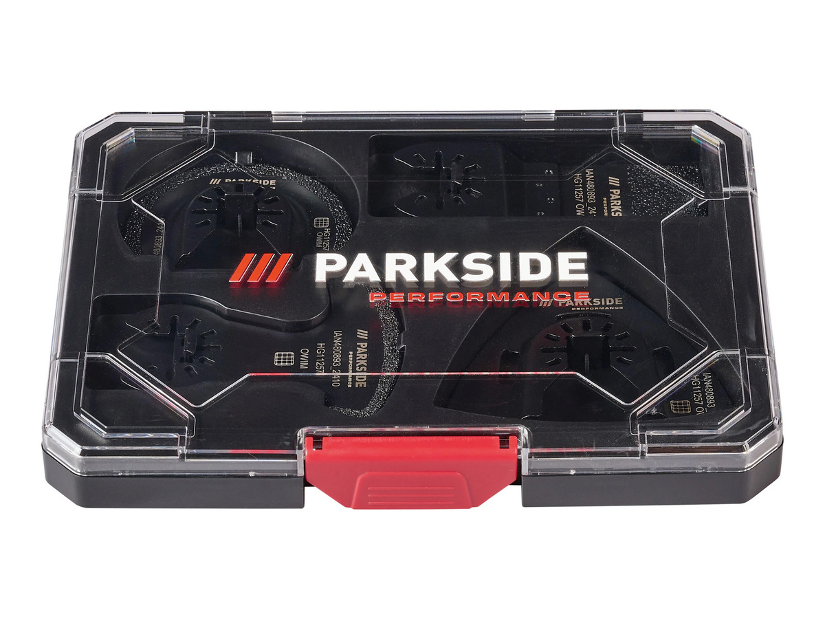 PARKSIDE PERFORMANCE Multifunktionswerkzeug-Zubehör Set für Fliesenreparaturen in Schwarz aus Stahl mit Sägeblättern und Schleifmitteln - Bild 2