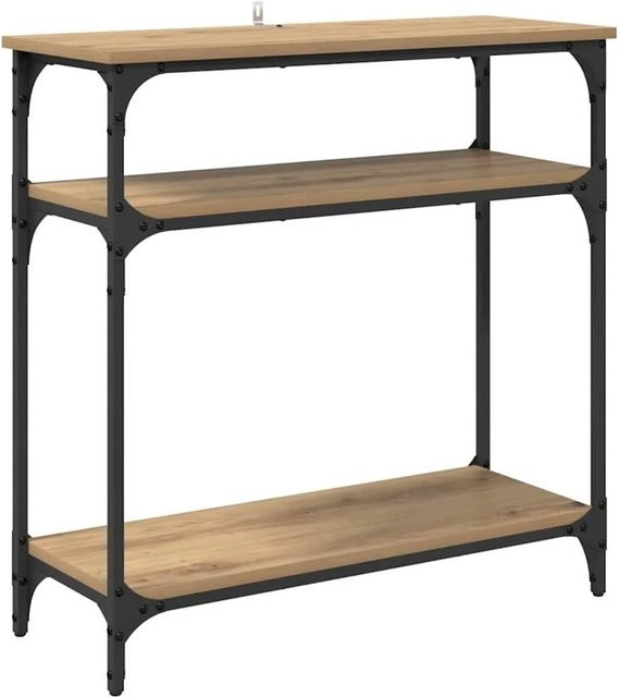 vidaXL Konsolentisch Artisan-Eiche im industriellen Design, Farbe Braun, B/T/H: 75 x 29 x 75 cm - Bild 1