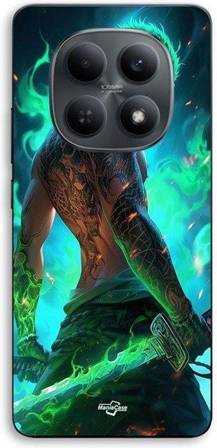 Maniacase Handyhülle für Xiaomi Redmi Note 15 5G mit Zoro 3D Manga Anime Fanart in Schwarz - Bild 1