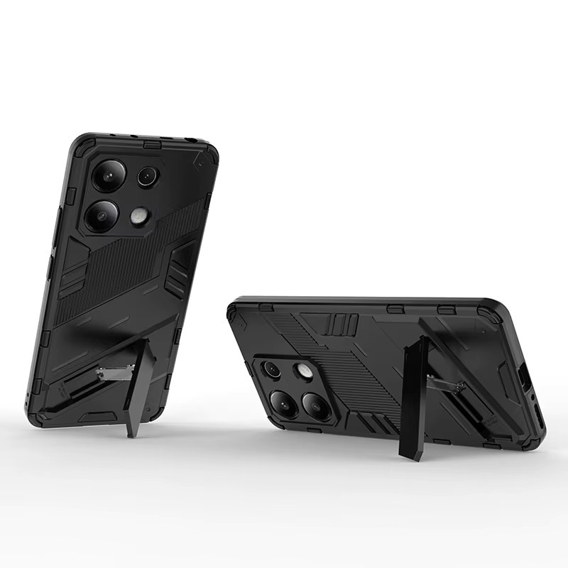 Stoßfeste Handyhülle für Xiaomi Redmi Note 13 12 11 10S Pro Lite und Xiaomi 13T 12T 11T Pro aus TPU und PC in Grau - Bild 2