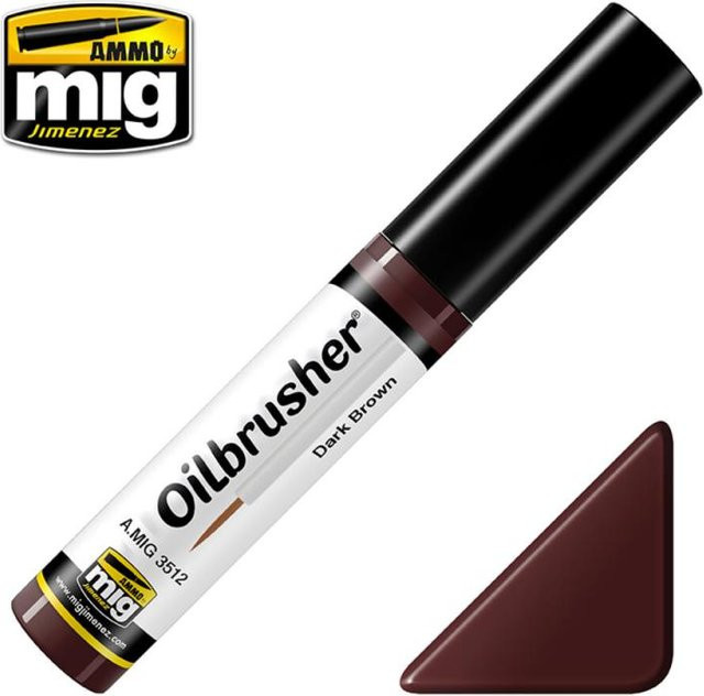 AMMO by MIG Jimenez Oilbrusher Dark Brown, Braun - Bild 1