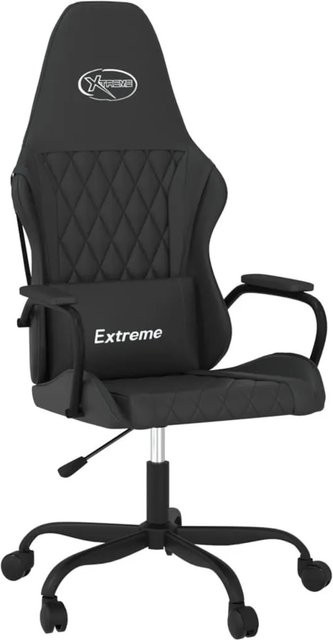 vidaXL Gaming-Stuhl in Schwarz aus Kunstleder mit Kopfstütze und 360-Grad-Drehfunktion - Bild 1