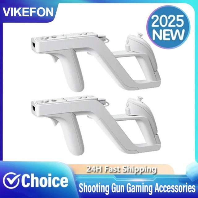 Nintendo Wii Zapper Gun Shooter Gaming Zubehör für Fernbedienung Weiß - Bild 1