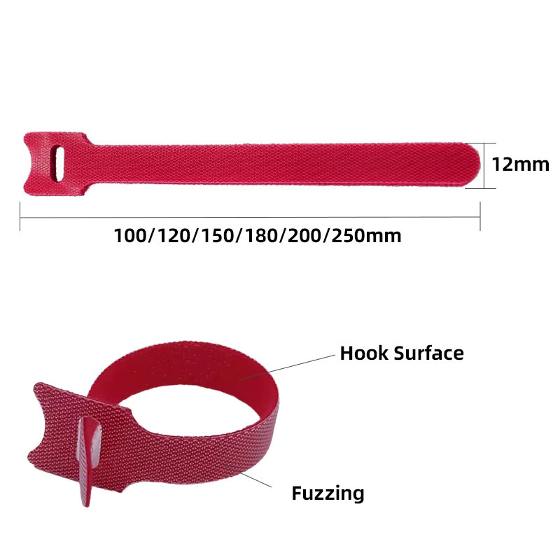 100 MillioFang Lösbare Kabelbinder aus Nylon in Schwarz, 10 cm - Bild 2