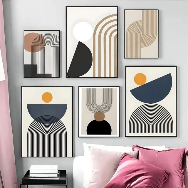 Potdemiel Minimalistischer Wandkunstdruck mit abstrakter Linie als Leinwandgemälde für deine moderne Heimdekoration - Bild 1