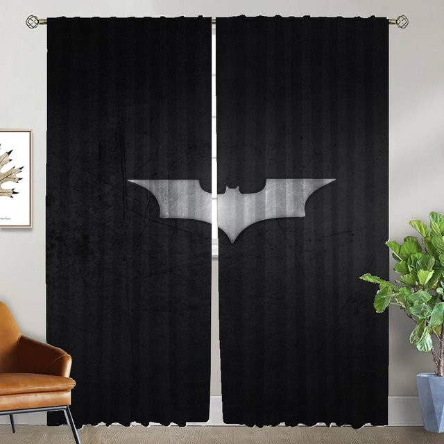 B-Batmanes Tüll-Vorhang Set für Schlafzimmer und Wohnzimmer, 2 Stück, transparent, Breite: 60 cm, Höhe: 90 cm - Bild 1