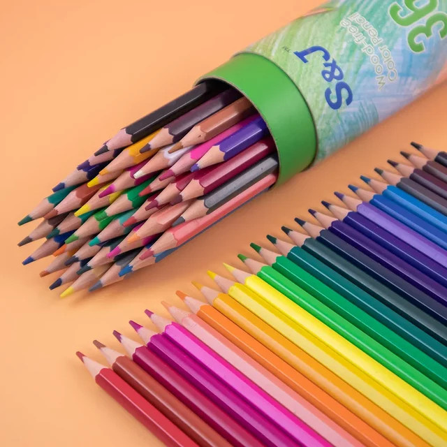 Chiikawa Buntstifte-Set mit 24 Farben für Kinder, pigmentierte Malstifte aus Holz in Mehrfarben - Bild 1