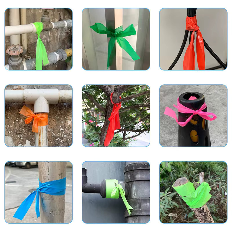 PVC-Flaggenband als fluoreszierender Streamer zur Baummarkierung im Außenbereich, Mehrfarbig, Breite: 2,5 cm - Bild 3