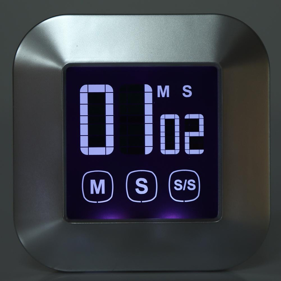 Elektronischer Digitaler Küchentimer mit LED-Anzeige und Touchscreen von KONNWEI in Silber - Bild 5