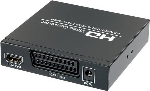SpeaKa Professional AV Konverter SCART auf HDMI mit 3,5 mm Klinke in Schwarz - Bild 1