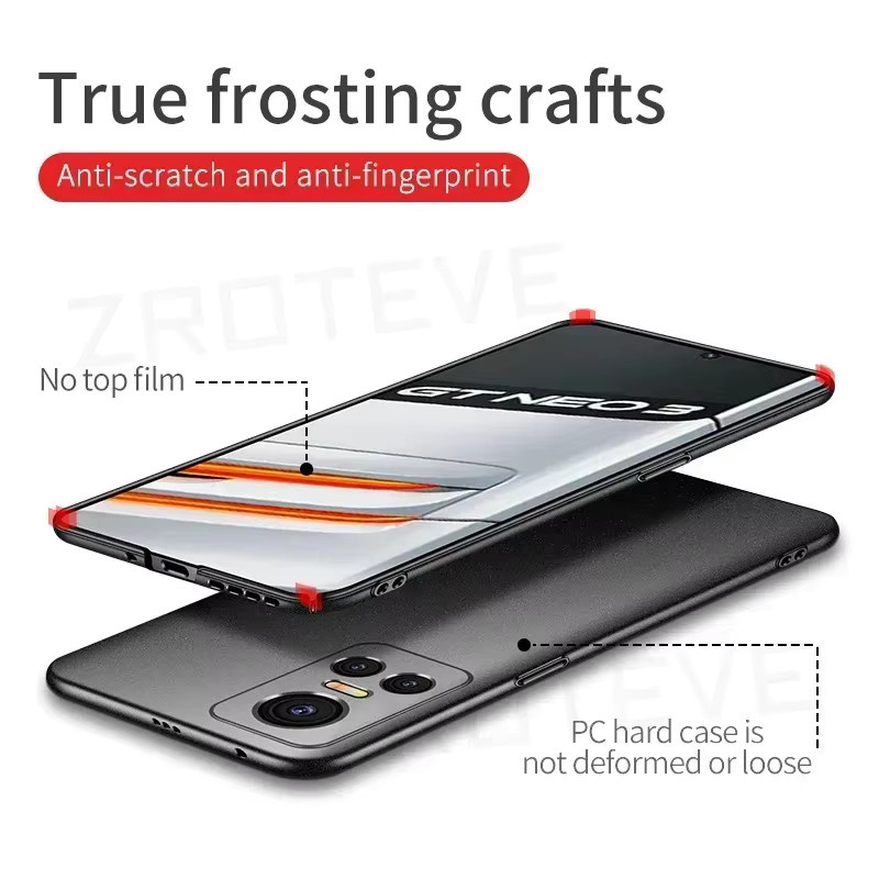 ZROTEVE Ultra dünne matte Handyhülle aus hartem PC für Oppo Realme GT Neo 5, GT Neo 3, GT Neo 2, GT3, GT2 Pro 5G in Grün - Bild 5