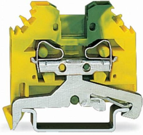 WAGO 281-107 Schutzleiterklemme 6mm Zugfeder Grün Gelb 100 Stück - Bild 1
