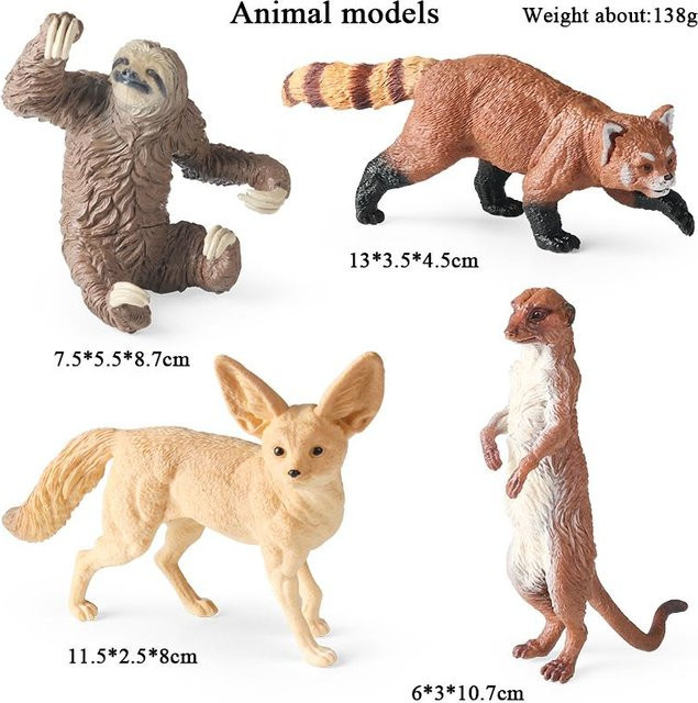 Oenux Wildtiere Spielfiguren 4-teiliges Set ab 3-6 Jahren - Bild 1
