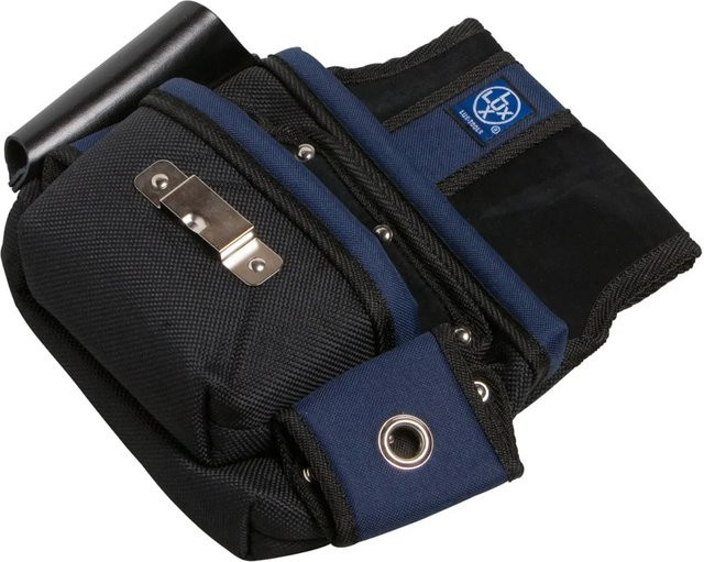 LUX-TOOLS Nageltasche aus Nylon mit 2 Fächern in Blau - Bild 1