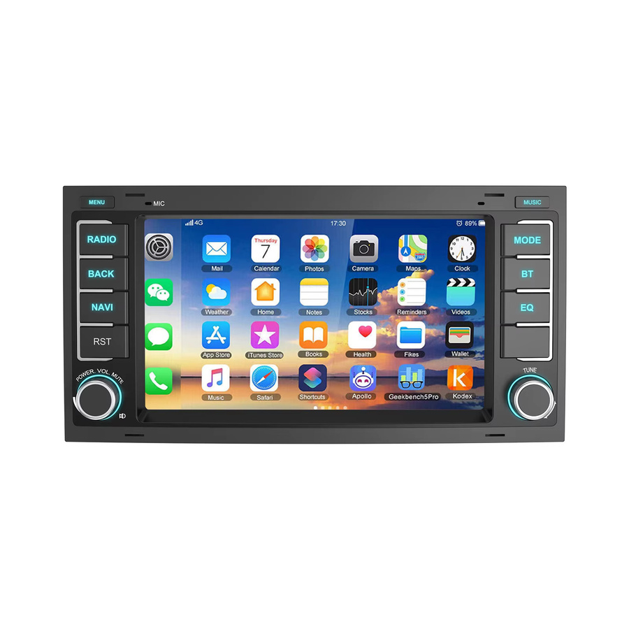ESSGOO 7 Zoll Android 15 Multimedia-Navigationssystem für VW T5 Multivan Transporter mit kabellosem CarPlay, Android Auto, GPS, WLAN und Bluetooth in Schwarz - Bild 7
