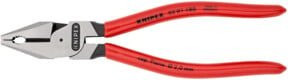 Knipex Kraft-Kombizange schwarz atramentiert mit Kunststoffüberzug in Schwarz-Rot, Länge: 180 mm - Bild 1