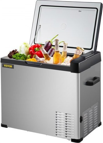 VEVOR Kompressor-Auto-Kühlschrank mit 42 Qt, tragbarer Gefrierschrank mit Einzelzone für Auto, LKW, Wohnmobil und Boot, Kühlbereich von -20 °F bis 20 °C, 12/24V DC & 110-240V AC - Bild 1