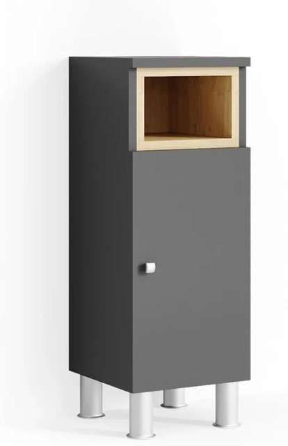 Vicco Beistellschrank Aquis Midischrank für das Badezimmer in Anthrazit, B: 30 cm, H: 82 cm, T: 30 cm - Bild 2