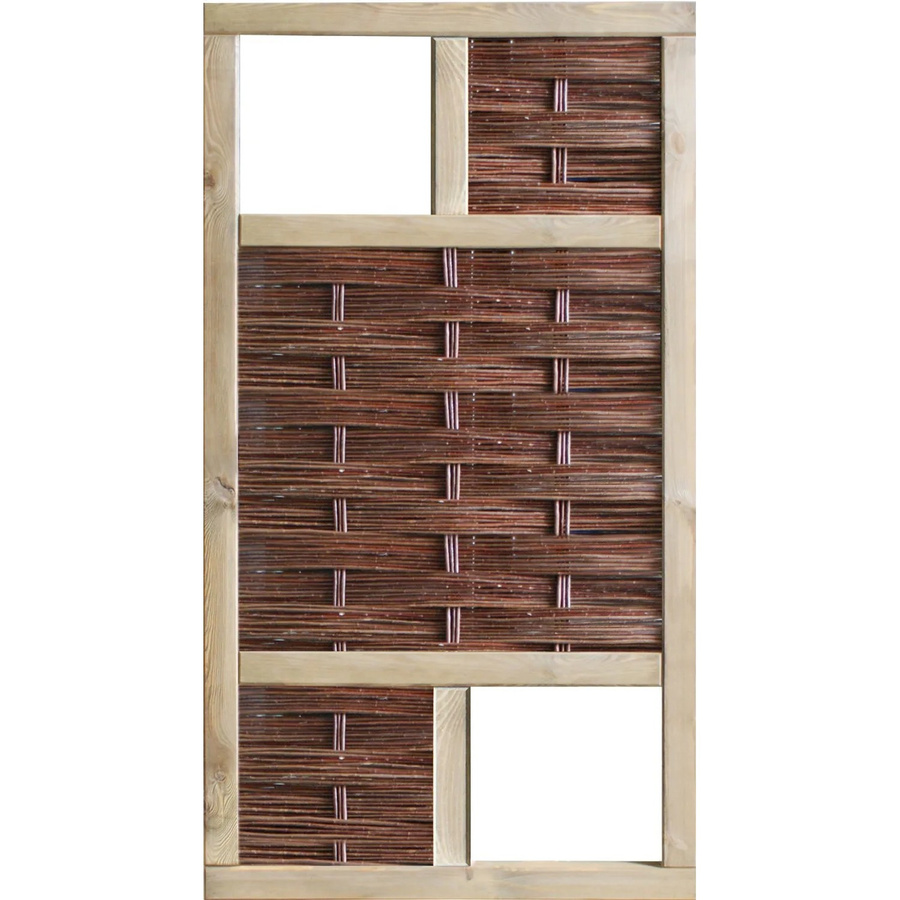 T & J Weidengeflechtzaun Labo-3D mit Fenstern oben und unten, braun, B: 94 cm, H: 180 cm - Bild 2