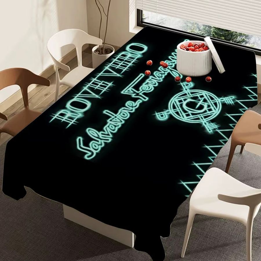 F-Ferragamos Rechteckige Tischdecke mit Print für Bauernhaus, Hochzeit und Party - Bild 6