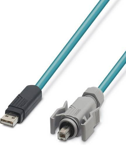 Phoenix Contact USB-Patchkabel VS-04-2X2X26C7/7-67B/SDA/5,0 in Blau mit USB-A Steckern und 5,0 m Länge - Bild 1