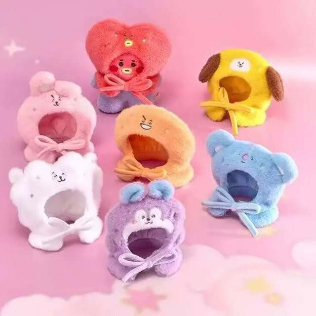 BT21 Kawaii Anime Reiseserie Plüsch-Kopfbedeckung, Puppen-Umhang - Bild 1