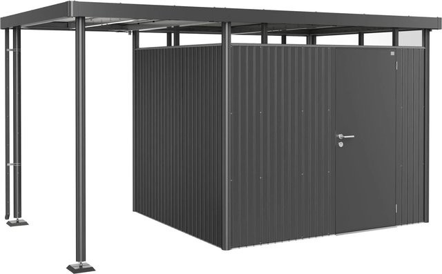Biohort Seitendach HighLine für Gerätehaus in Grau - Bild 1