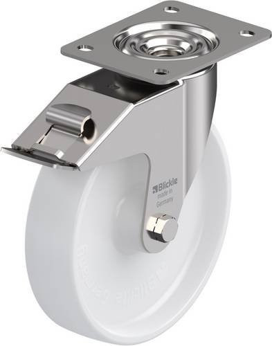 Blickle LEX-PO 200XR-FI Lenkrolle mit Feststeller, Rad-Durchmesser: 20 cm, Tragfähigkeit: 300 kg, Farbe: Weiß - Bild 1