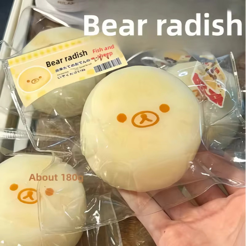 Potdemiel Little Bear Käse-Stick, Bananen-Quetschball Squishy Fidget, ASMR Stress- und Angstlöser - Bild 2