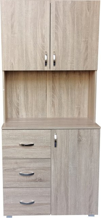 HTI-Living Küchenschrank Sonoma Blanca in Weiß und Beige mit Schranktüren, Höhe: 180 cm, Breite: 80 cm, Tiefe: 3 cm
