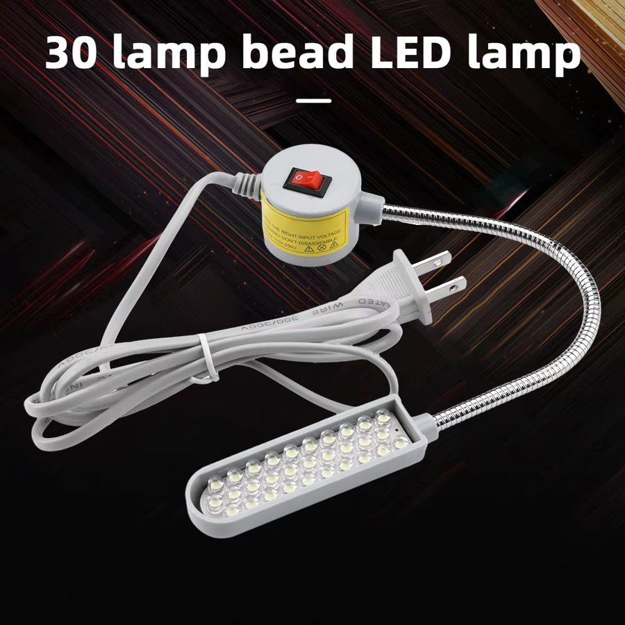 Multifunktionale LED-Deckenleuchte in Weiß mit 30 Lichtperlen als Arbeitslampe für Nähmaschinen, Drehmaschinen, Bohrmaschinen und Werkbänke - Bild 3