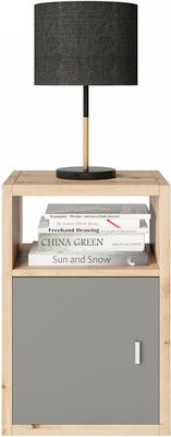 PHOENIX Raumteiler-Regal Fortuna mit Türeinsatz, beige, B/H/T: 58 x 39,2 x 34 cm - Bild 1