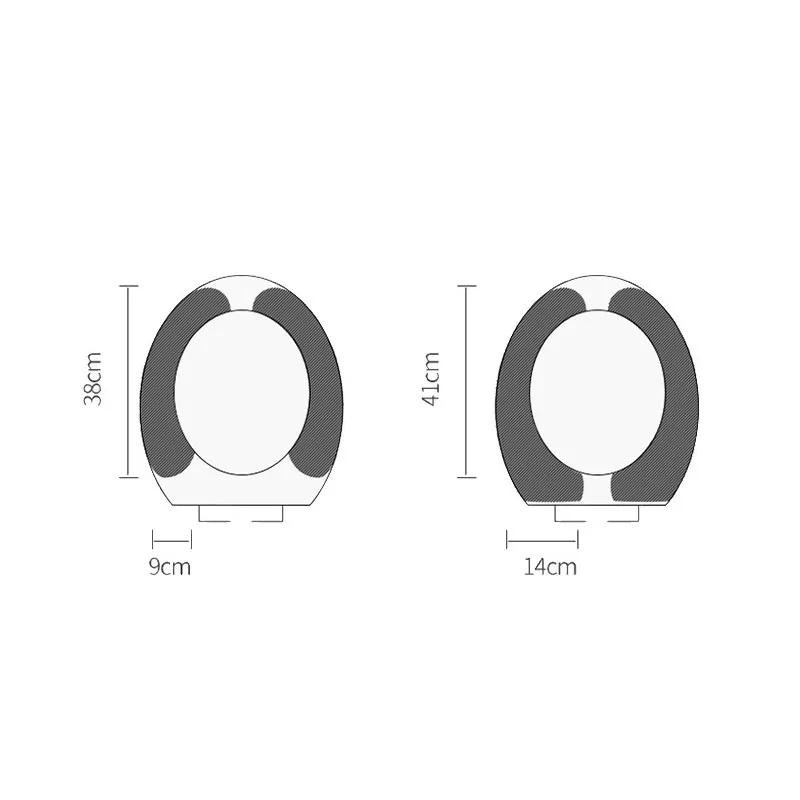 Yiran Furniture Universal Toilettensitzbezug aus Baumwolle, 2er-Set, Waschbar - Bild 1