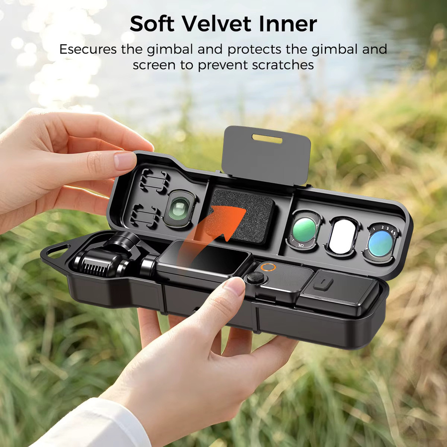 Hartschalen-Etui für DJI Osmo Pocket 4 und Osmo Pocket 3, kratzfeste Schutzhülle und Aufbewahrungstasche mit Trageriemen - Bild 3