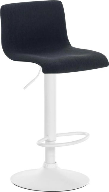 DELUKE Barhocker PESAN höhenverstellbarer Barstuhl mit Lehne, drehbar, Stoff Schwarz/Weiß, B/T/H: 39 x 36 x 84 cm - Bild 1