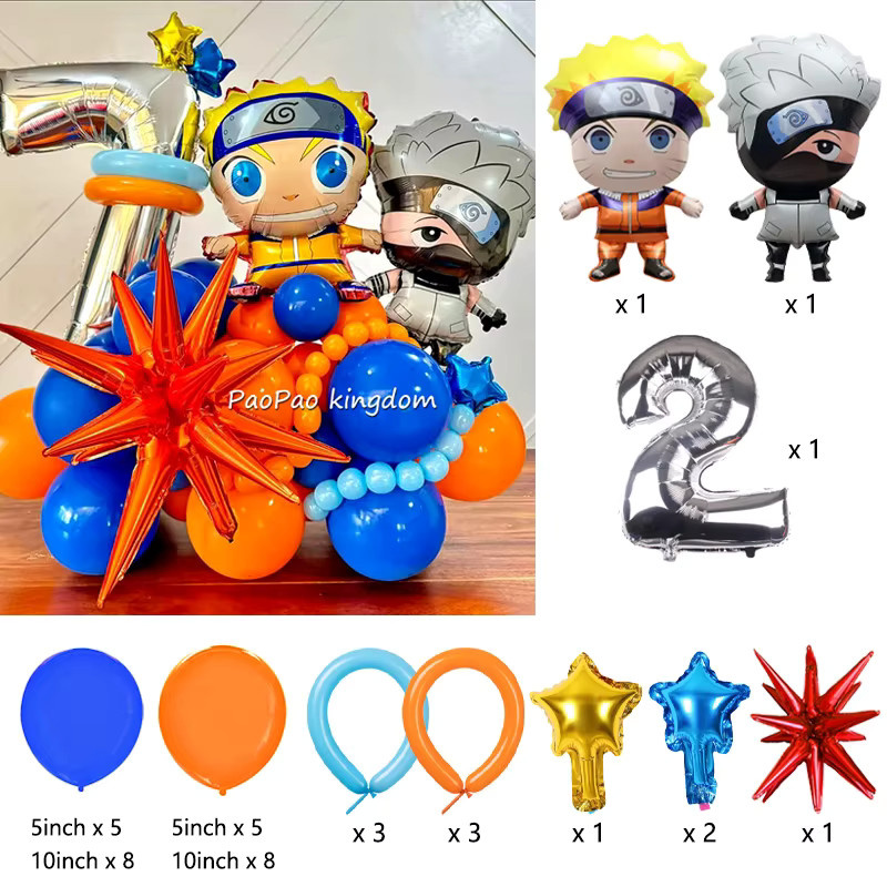 Naruto Luftballons Zahlen Set, Luftballons Girlande Kit - Bild 2