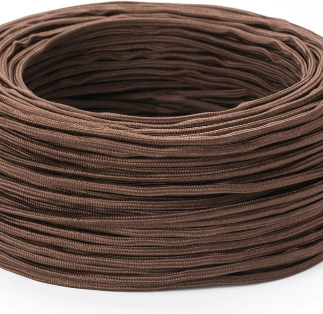 Orion Lightstyle Textilkabel Braun 3-adrig Ø 4,7mm Stoffkabel als Meterware - Bild 1