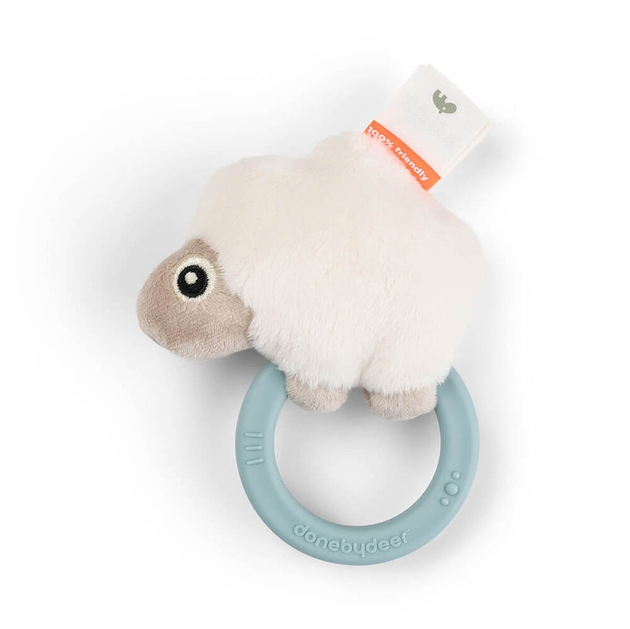 Done by Deer Rassel mit Beißring, Sheepy, blau, ab 0 Jahre - Bild 1