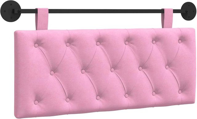vidaXL Wandmontiertes Polsterpaneel in Rosa mit gepunktetem Stoff, B/H/T: 110 x 55 x 7 cm - Bild 1